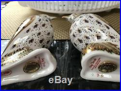 Royal Crown Derby Song Thrush Paperweight matching pair 2 is included in sale