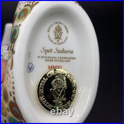 Royal Crown Derby Spot Seahorse Paperweight