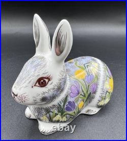 Royal Crown Derby Springtime Bunny Paperweight 2017 22k Gold Imari Bone China