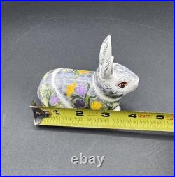 Royal Crown Derby Springtime Bunny Paperweight 2017 22k Gold Imari Bone China