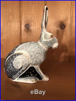 Royal Crown Derby Starlight Hare Gold Button