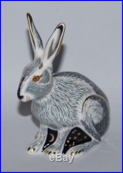 Royal Crown Derby Starlight Hare Paperweight Gold Stopper vgc