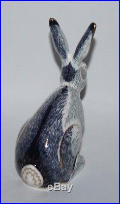 Royal Crown Derby Starlight Hare Paperweight Gold Stopper vgc