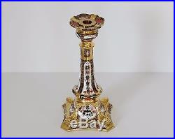 Royal Crown Derby TALL CANDLESTICK Old Imari 1128 Candle Holder 1st Quality