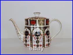 Royal Crown Derby TEAPOT & LID Old Imari 1128 English Bone China