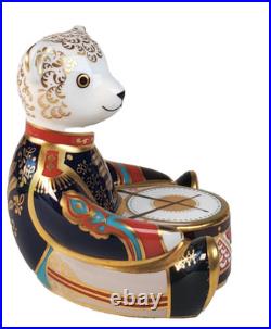 Royal Crown Derby TEDDY BEAR DRUMMER Paperweight Limited Edition 1000