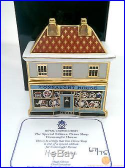 Royal Crown Derby THE SPECIAL EDITION CONNAUGHT HOUSE CHINA SHOP L/E 75 Box+COA