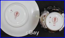 Royal Crown Derby TRADITIONAL IMARI 2 Flat Cup & Saucer Sets 2451 A+ CONDITION
