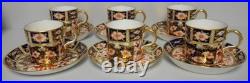 Royal Crown Derby TRADITIONAL IMARI Demitasse Cup & Saucer 6 of each