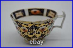 Royal Crown Derby Teacup C. 1800 Old Traditional Imari Pattern Cobalt Blue Gold