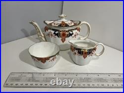 Royal Crown Derby Teapot, cream, and sugar