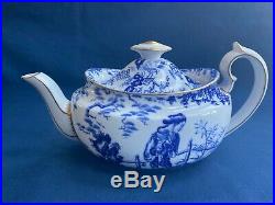 Royal Crown Derby Teapot with Lid Blue Mikado with Gold Trim England