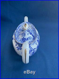 Royal Crown Derby Teapot with Lid Blue Mikado with Gold Trim England