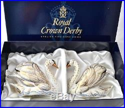 Royal Crown Derby The Royal Swans (pair) William & Catherine Exclusive Ltd Edn