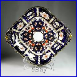 Royal Crown Derby Tiffany Acorn Large Basket Square Server Traditional Imari