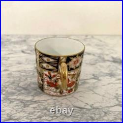 Royal Crown Derby Traditional Imari 2451 Demitasse Cup Saucer Plate Trio