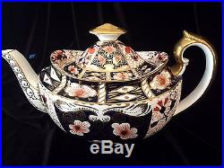 Royal Crown Derby Traditional Imari 2451 Large Teapot Bone China England 1906