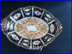 Royal Crown Derby Traditional Imari 2451 Oval Footed Compote