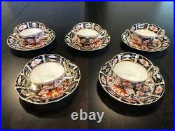 Royal Crown Derby Traditional Imari 2451 Set of 4 Cups & Saucers + extras