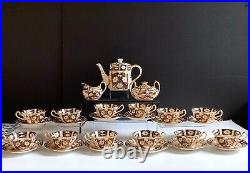 Royal Crown Derby Traditional Imari (#2451) tea/coffee service, 27 pcs, nice