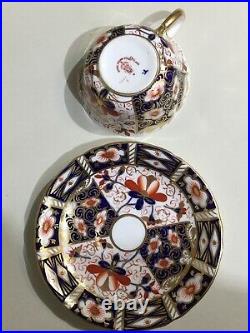 Royal Crown Derby Traditional Imari 4 x Tea Cups & Saucers
