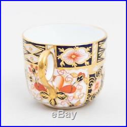 Royal Crown Derby'Traditional Imari' China Set of 4 Flat Cups & Saucers 2451