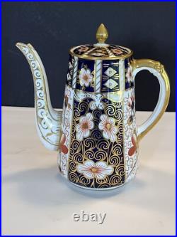 Royal Crown Derby Traditional Imari Coffee Pot With Lid