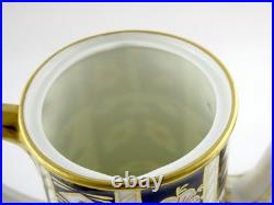 Royal Crown Derby Traditional Imari Coffee Pot with Lid Blue Panels Red Florals