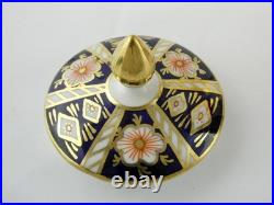 Royal Crown Derby Traditional Imari Coffee Pot with Lid Blue Panels Red Florals