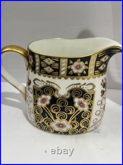 Royal Crown Derby Traditional Imari Coffee Pot with Lid, Creamer, Open Sugar Bowl