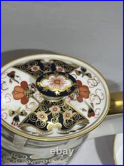 Royal Crown Derby Traditional Imari Coffee Pot with Lid, Creamer, Open Sugar Bowl