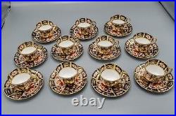 Royal Crown Derby Traditional Imari Demitasse Cup & Saucers Set of 11