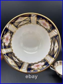 Royal Crown Derby Traditional Imari Footed Tea Cups Set of 3- English Bone China