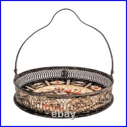 Royal Crown Derby Traditional Imari Silver Plated Basket Plate 6