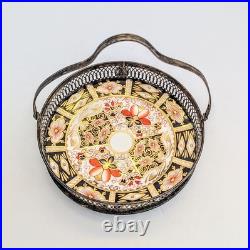 Royal Crown Derby Traditional Imari Silver Plated Basket Plate 6