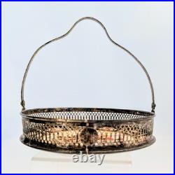 Royal Crown Derby Traditional Imari Silver Plated Basket Plate 6