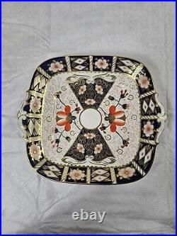 Royal Crown Derby, Traditional Imari, Square Handle Cake Plate