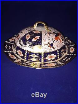 Royal Crown Derby Traditional Imari Variation Round 8.5 Vegetable Covered Dish