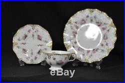 Royal Crown Derby Trio Royal Antoinette Cup Saucer Plate Bone China