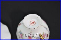 Royal Crown Derby Trio Royal Antoinette Cup Saucer Plate Bone China