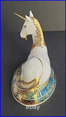 Royal Crown Derby Unicorn Bone China Paperweight Gold Stopper Limited Edition