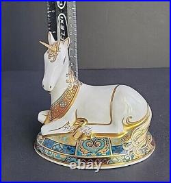 Royal Crown Derby Unicorn Bone China Paperweight Gold Stopper Limited Edition