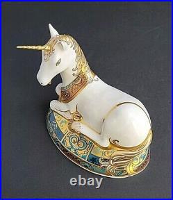 Royal Crown Derby Unicorn Bone China Paperweight Gold Stopper Limited Edition