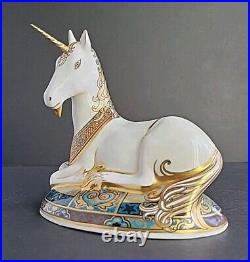 Royal Crown Derby Unicorn Bone China Paperweight Gold Stopper Limited Edition