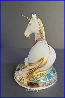 Royal Crown Derby Unicorn Bone China Paperweight Gold Stopper Limited Edition