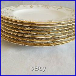 Royal Crown Derby VINE Bread Butter Plates Set of 8 Bone China White Gold Trim