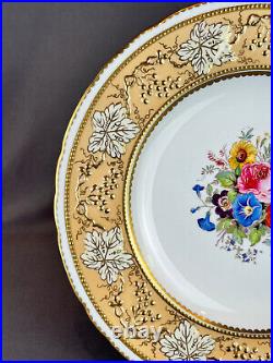 Royal Crown Derby VINE GOLDEN FAWN withFLORAL CENTER 10? Dinner Plate