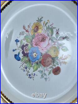 Royal Crown Derby VINE GOLDEN FAWN withFLORAL CENTER 10? Dinner Plate