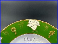 Royal Crown Derby VINE GREEN Cabinet Plate, Hand Painted MALLARD Donald Birbeck