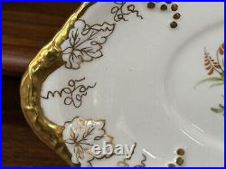 Royal Crown Derby VINE Pattern Garnett Floral Center Gravy Boat Underplate A879